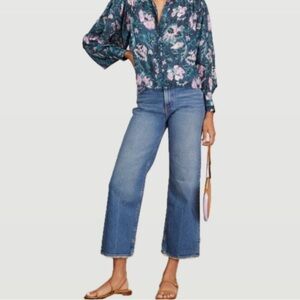 ASKK NY Cropped Wide Leg Marina Jeans